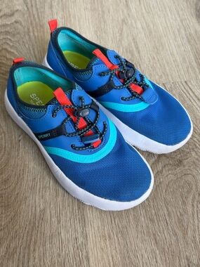Sperry Kids Shoresider Sport Mesh Sneakers - Blue/Orange - Size 13M